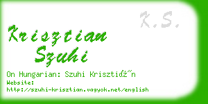 krisztian szuhi business card